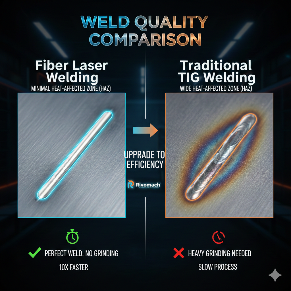 Comparison of Laser Welding vs TIG Welding quality on stainless steel - RIVOMACH